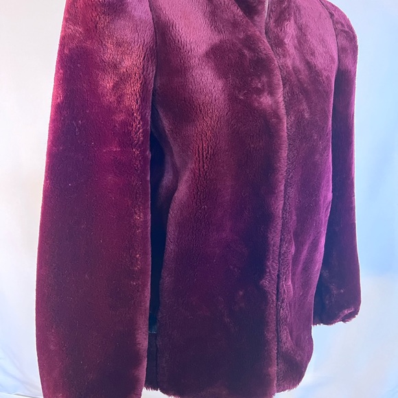 Vtg Sasson Juniors Sz 9 Full Zip Faux Fur Coat - Picture 2 of 16